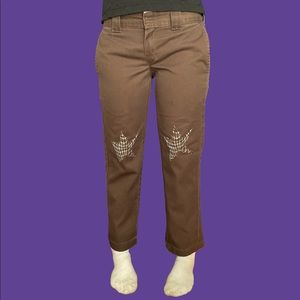 Brown Dickies With Silver Stars